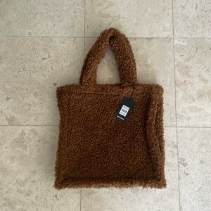 Brand new with tags Jayley brown Sherpa tote bag